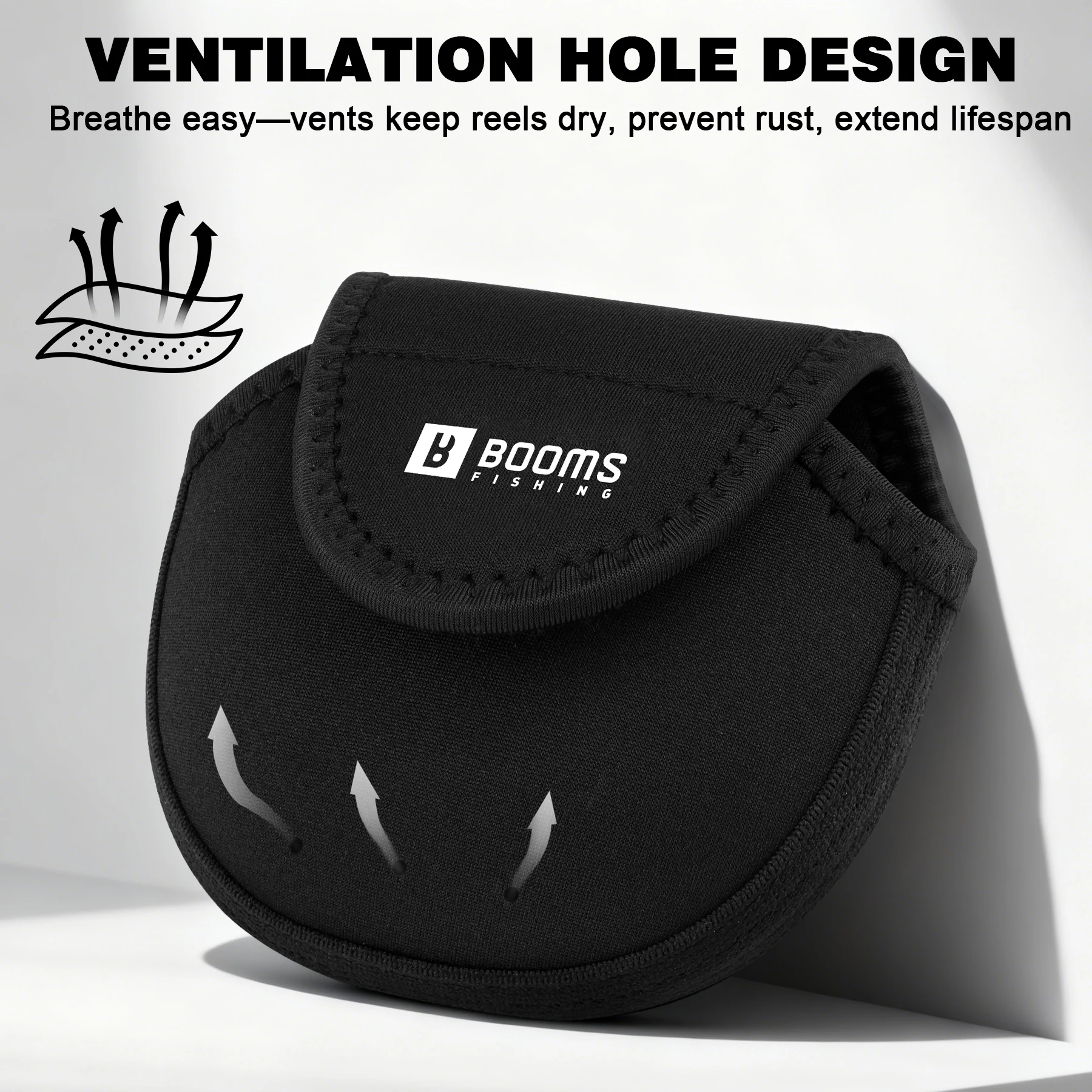 Booms-funda de neopreno transpirable para carrete de pesca con mosca, bolsa de almacenamiento de carrete de pesca con mosca, accesorios de herramientas de pesca - imagen 2