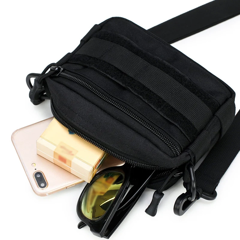 Riñonera EDC para hombre, riñonera táctica Molle con cinturón, bolsa de cadera para escalada al aire libre, viaje, caza, bolso cruzado, Mochila deportiva - imagen 4