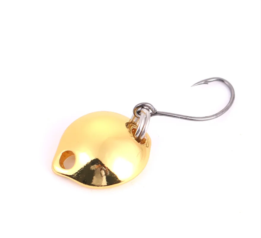 DUODUOYU, 1 Uds., Mini señuelo de pesca con cuchara, 1,8g/14mm, cebo de Metal, anzuelo único, Spinner, cebo duro, trucha, lubina, Lucio, pesca en hielo de invierno