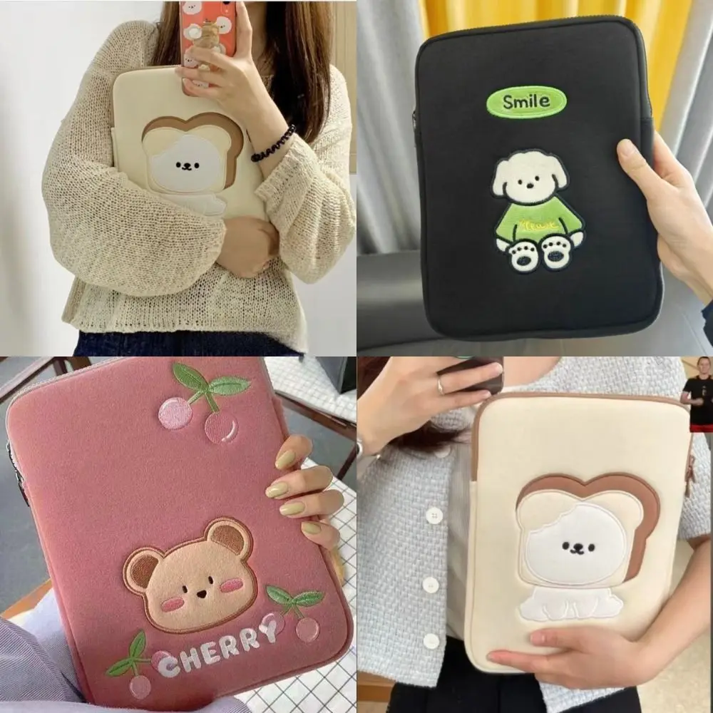 Funda portátil para tableta de 11 pulgadas, bolsa de felpa suave con dibujos animados para ordenador portátil, bolsa interior protectora para tableta para iPad Air//