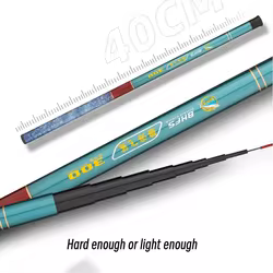 Caña de pescar telescópica de fibra de carbono, alimentador giratorio de carpa voladora, 1,8 m/2,1 m/2,4 m/2,7 m/3,0 m/3,6 m/4,5 m, Mini caña de pescar de viaje