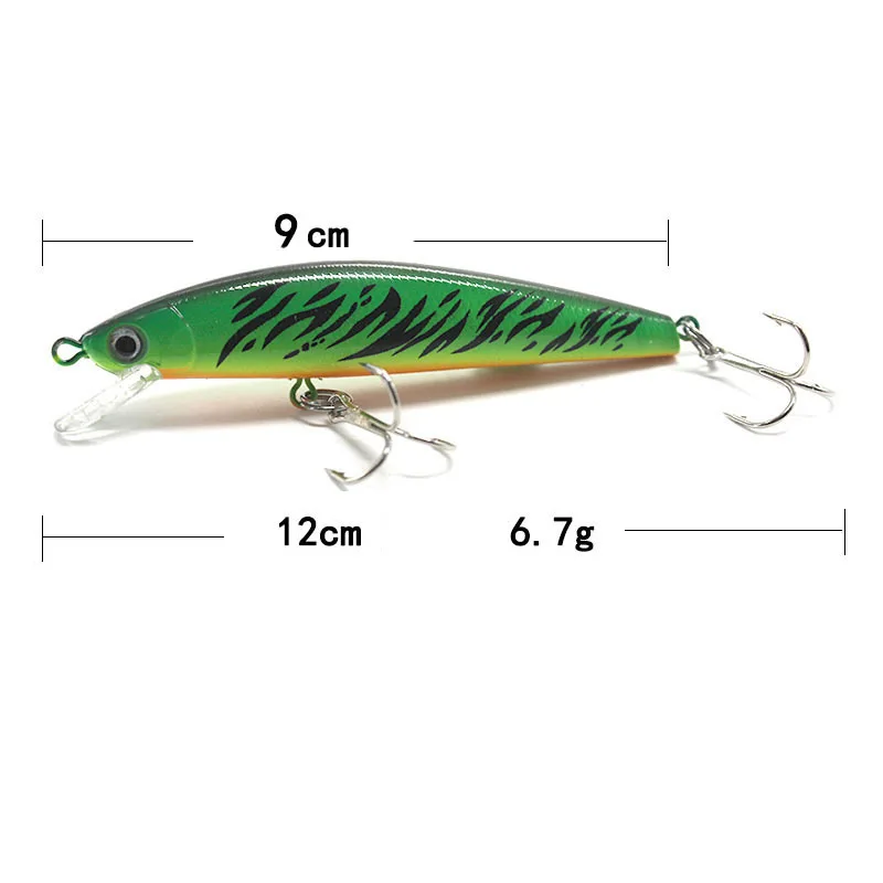 Señuelo duro tirano Mino de segunda generación, cebo duro de carretera, subcebo de agua dulce, Boca de urdimbre, pez amarillo, suspensión dura de largo alcance, 12cm, 7g, nuevo - imagen 4