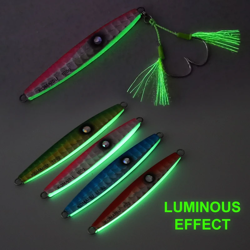 ZYZ-señuelo JIG para pesca en el mar, 80/100/120G, barco de mar, cebo de Jigging lento, Ideal para peces grandes, señuelo de cejola, 1 ud. - imagen 4