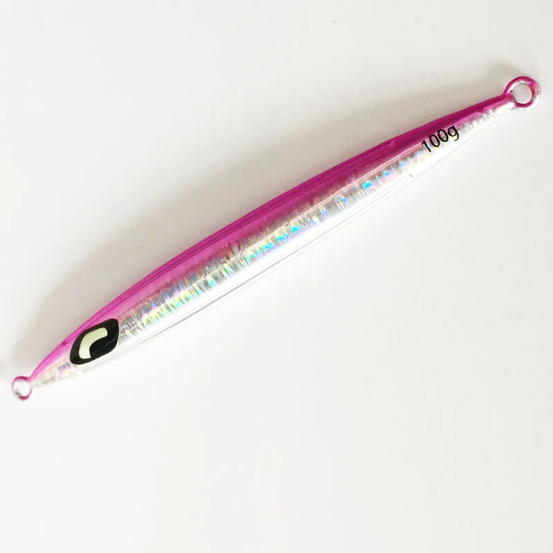 Señuelo de pesca de mar profundo de hundimiento rápido, señuelo de Jigging de Metal a rayas brillantes, cebo Artificial luminoso para atún, aparejos perfectos, 100g-150g - imagen 3
