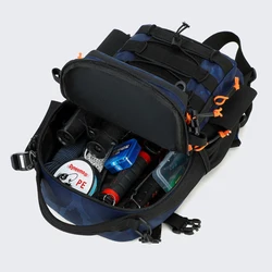 Mochila táctica Molle con soporte para cañas y señuelos de pesca