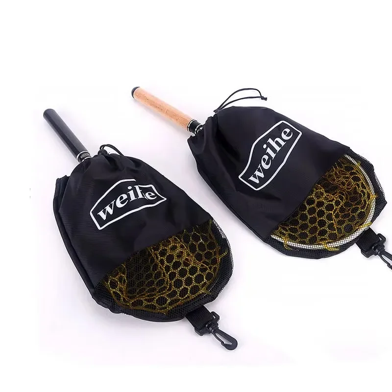 Red de aterrizaje con mango de carbono o mango de corcho, red de pesca de PVC, cabeza de aleación de aluminio - imagen 5