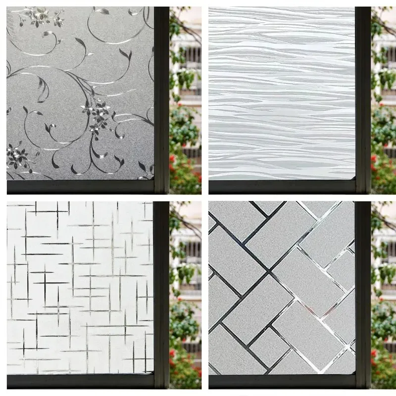 Película de privacidad para ventana con aislamiento térmico, pegatinas de pared antiespionaje extraíbles, adsorción electrostática, papel tapiz decorativo para habitación, 30cm - imagen 2