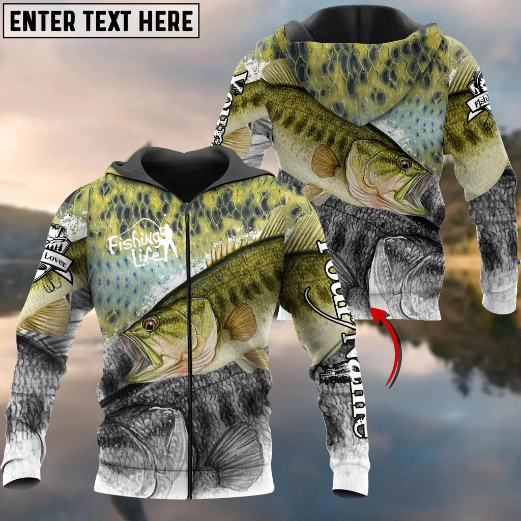 Sudadera con capucha pesca dorado y atún – Diseño 3D personalizable - imagen 2