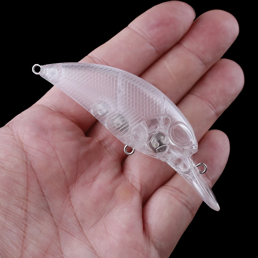 Chan'sHuang-señuelo de pesca Artificial, cebo en blanco sin pintar de 9cm y 13,5g, sonajeros flotantes, Wobbler, Diver, Crankbait, hecho a mano - imagen 4