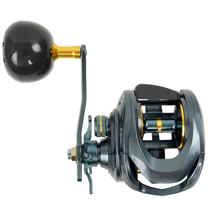 Carrete Leaddeers Baitcasting, sistema de freno doble, carrete de Jigging lento, arrastre máximo de 15KG, 8 + 1 BBs, 6,4:1, carrete de pesca de alta velocidad - imagen 5