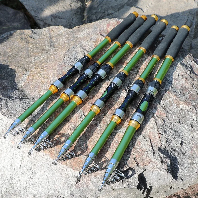 Sougayilang-caña de pescar telescópica, 4 colores, 1,8 m-2,7 m, mango de fibra de vidrio EVA, caña giratoria para carpa, peso de pesca de 4,5 kg - imagen 5