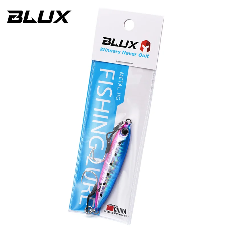 BLUX-señuelo de pesca con plantilla de Metal, fundido lento, 15g, 20g, 30g, cuchara de Jigging para cebos artificiales de lubina de agua salada, roca libre - imagen 5