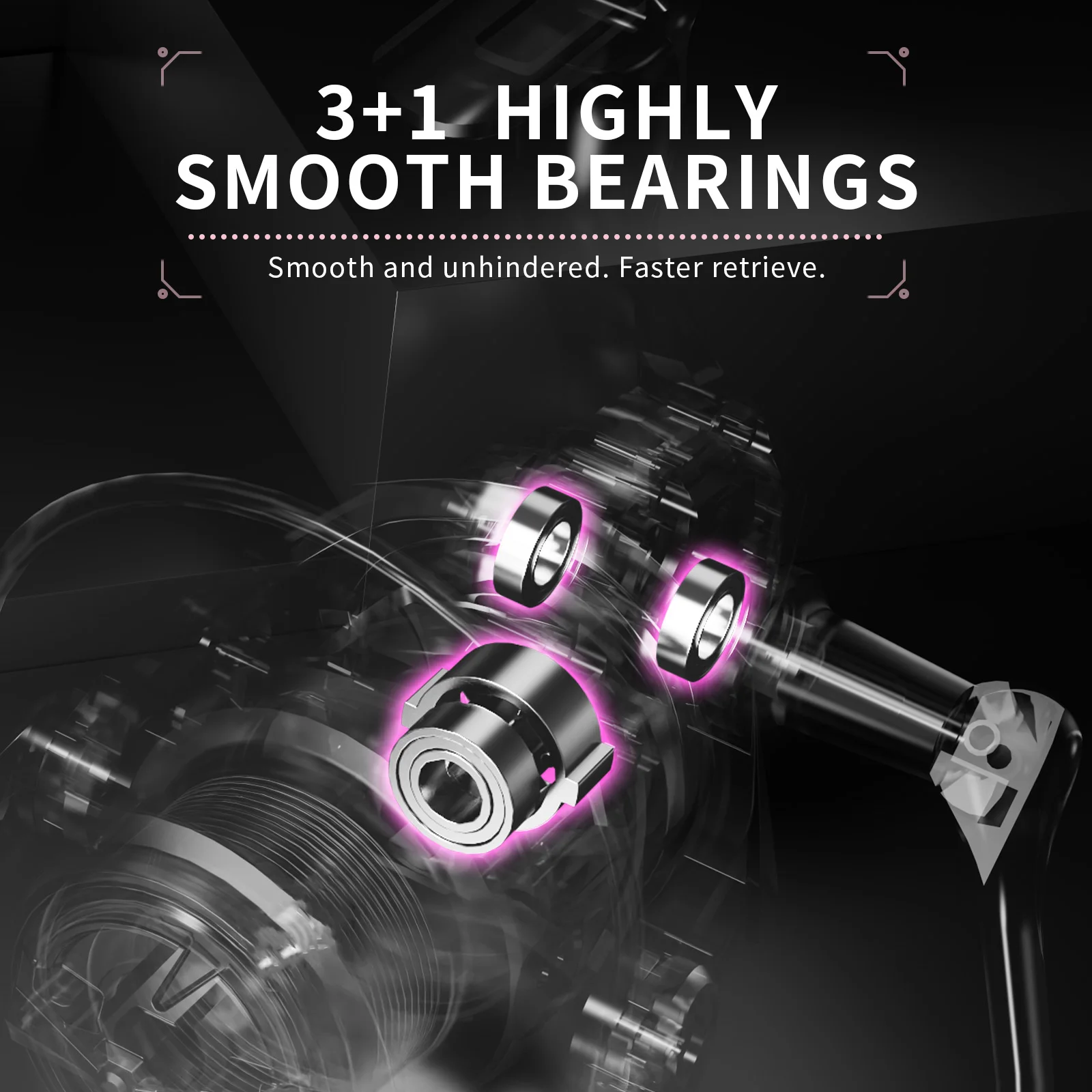 Carrete de pesca giratorio HAUT TON GRAFFITI 1500S/3000M/4000L 5,2: 1 relación de engranaje 3 + 1BB 27,8-31,8 libras arrastre máximo para agua salada de agua dulce - imagen 3