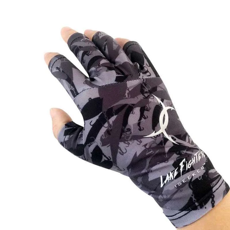 ISeeker Outdoor Lake Warrior Series Guantes de pesca Protector solar de secado rápido Cómodo y transpirable Pesca en carretera Subcamouflag - imagen 5