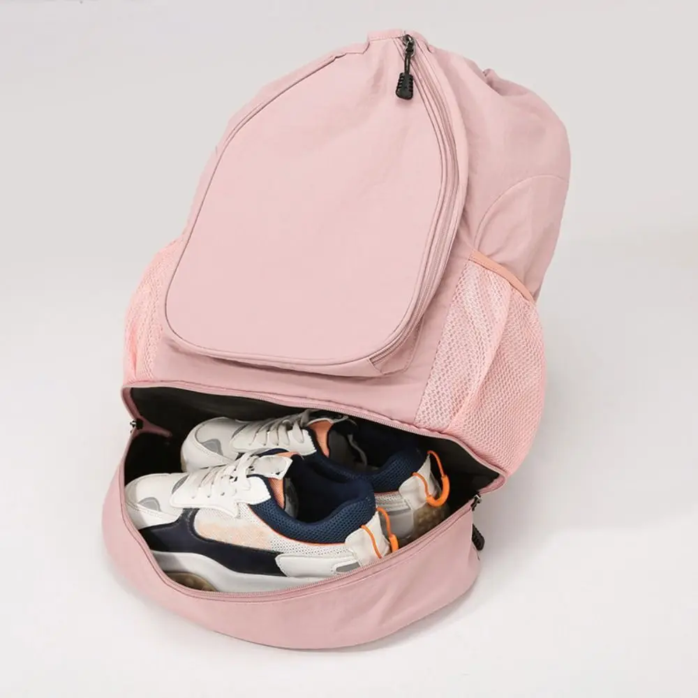 Mochila para raqueta de tenis con 2 raquetas, gran capacidad con bolsillo para zapatos, paquete de gimnasio, cierre con cordón, mochila informal para baloncesto - imagen 3