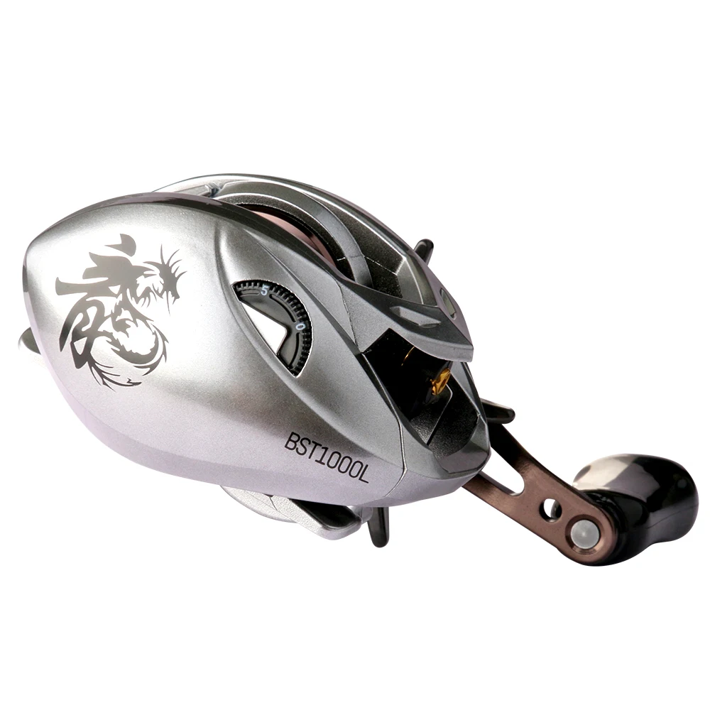 DEUKIO-carrete de pesca Baitcasting de dragón chino, fibra de carbono 6,3: 1, freno de potencia de arrastre máximo de 8KG, carretes de pesca de mar, Baitcaster - imagen 3