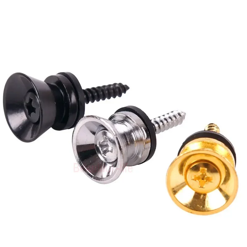 2 unids/set correa de guitarra bloqueo clavijas Pin Metal extremo correa botón acústico clásico bajo guitarra ukelele accesorios de guitarra - imagen 5