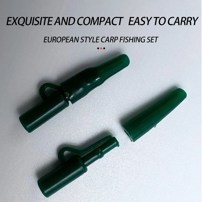 Herramientas de pesca de seguridad para carpa, Clip de plomo, gomas traseras, Kit de manga de tubo, aparejos de pesca de carpa, 20 piezas - imagen 5