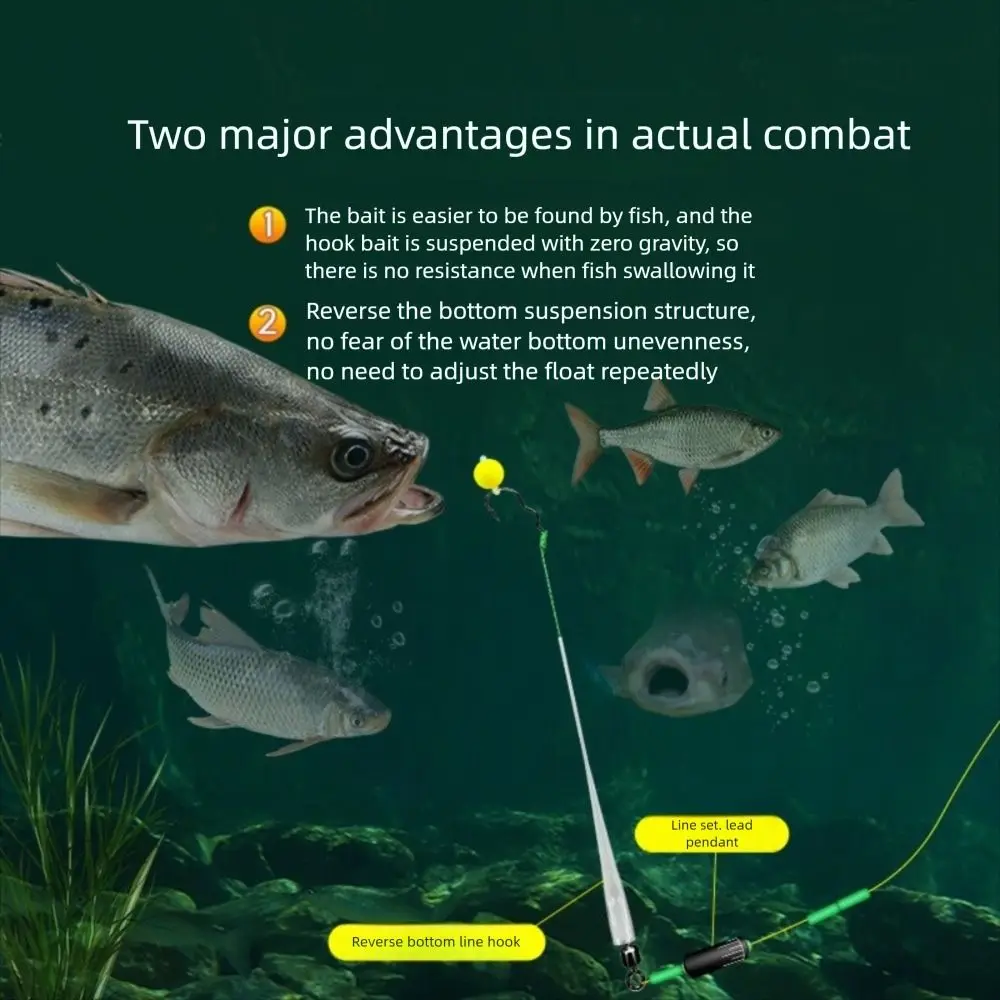 5 stks Flip/Iseni haak Vissen Haar Rigs haak Pesca Apparatuur Karpervissen Haak Klaar Gemaakt Maat 4 # -10 #   Carp Rigs visaas - imagen 4