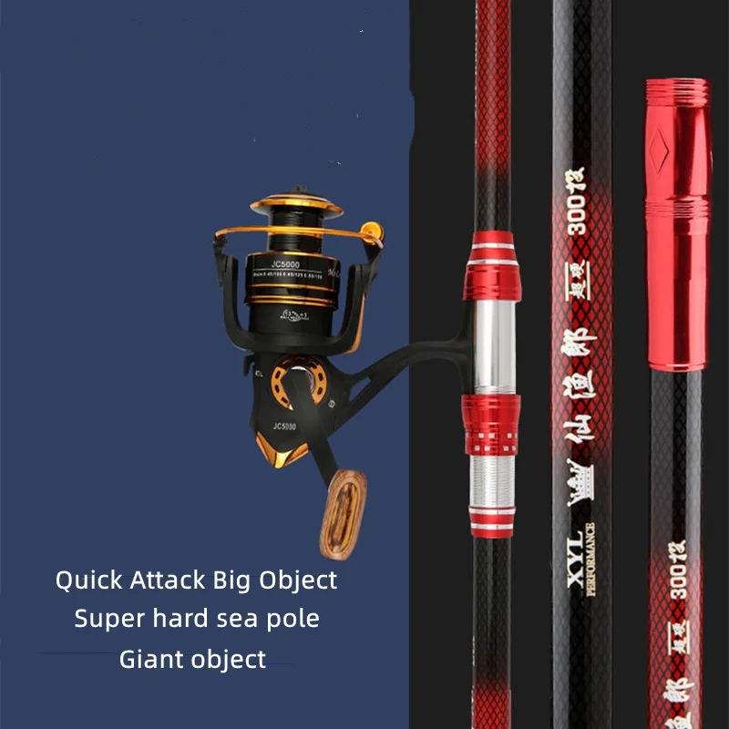 Caña de pescar de mar de 2,1 m-4,5 m, alimentador de carpa, Mini caña de pescar para viajes al aire libre, caña de pescar telescópica de fibra de carbono de alta calidad - imagen 2