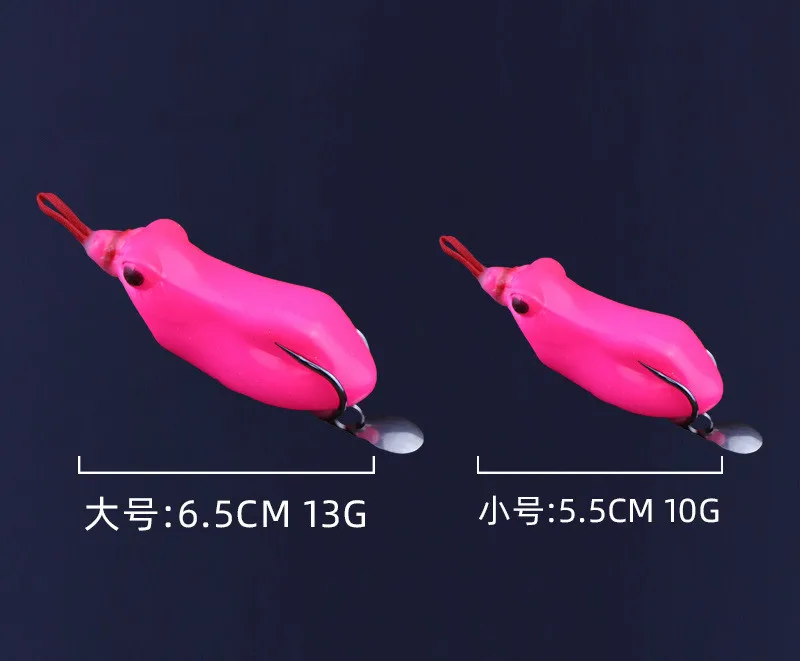 Señuelo de pesca Artificial de rana, cebo suave de fundición larga, 10g, 13g, 1 unidad - imagen 2