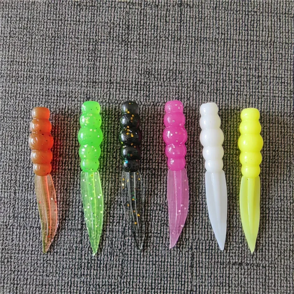 MUKUN 20 piezas nuevo Mini señuelo de pesca suave 0,3g/35mm cebo de silicona Swimbait Wobblers gusano lubina carpa aparejos de pesca de roca - imagen 4