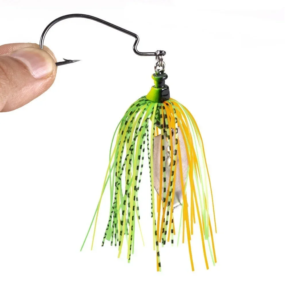 6 uds Chatter cebo giratorio vibratorio cebo hoja Jig bailarina señuelo de pesca sin malezas Buzzbait Wobbler depredador lubina Pike Walleye pescado - imagen 5