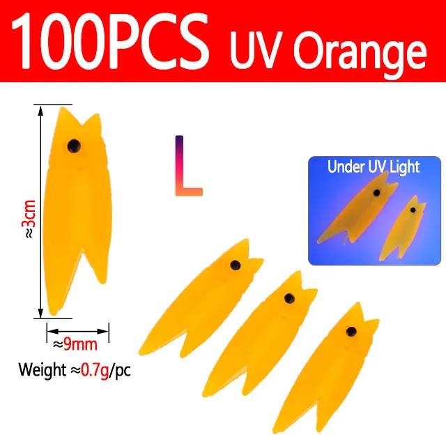 100pcs UV Orange L