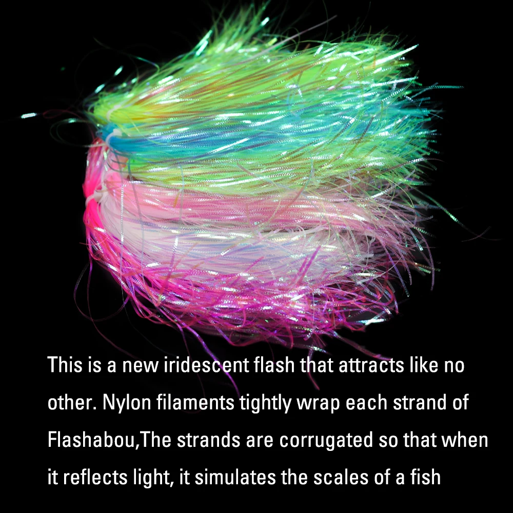 ICERIO, 1mm de ancho, hebras onduladas, oropel con Flash UV, simula escamas de pescado, serpentina de pececillos, Material para atar moscas - imagen 5