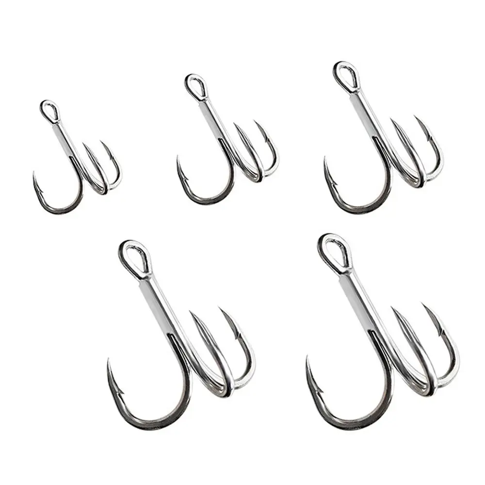 Anzuelos de pesca de 20 piezas, señuelo afilado, anzuelo Triple de anclaje, plantilla Triple, anzuelos de púas de estaño de alto brillo, duraderos - imagen 2