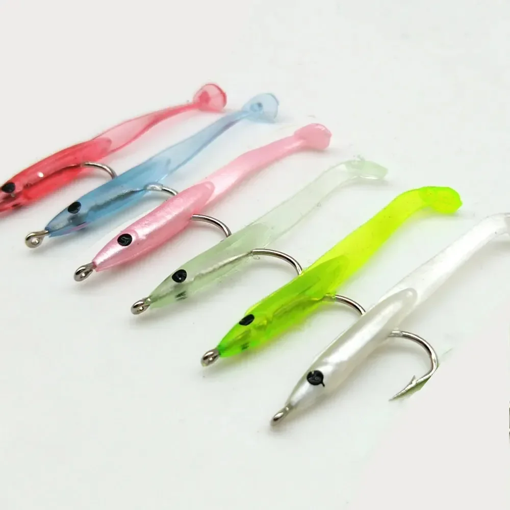 MUKUN 30 Uds 0,3g 35mm Anguila señuelo de Pesca suave Pesca Peche aparejos Wobblers Señuelos de pescado carpa Leurre Souple cebos blandos - imagen 3