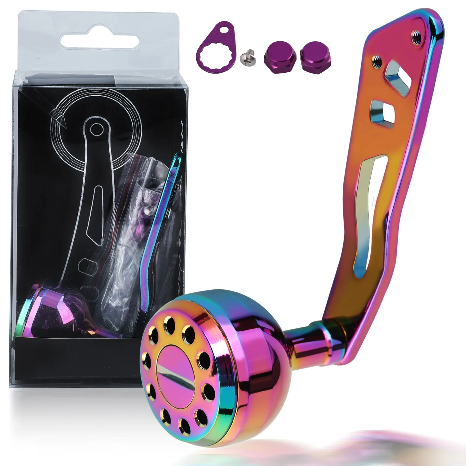 Sougayilang-mango de carrete de pesca de aleación de aluminio para carrete de Baitcasting, mango de carrete de pesca ultraligero, accesorio de manivela - imagen 3