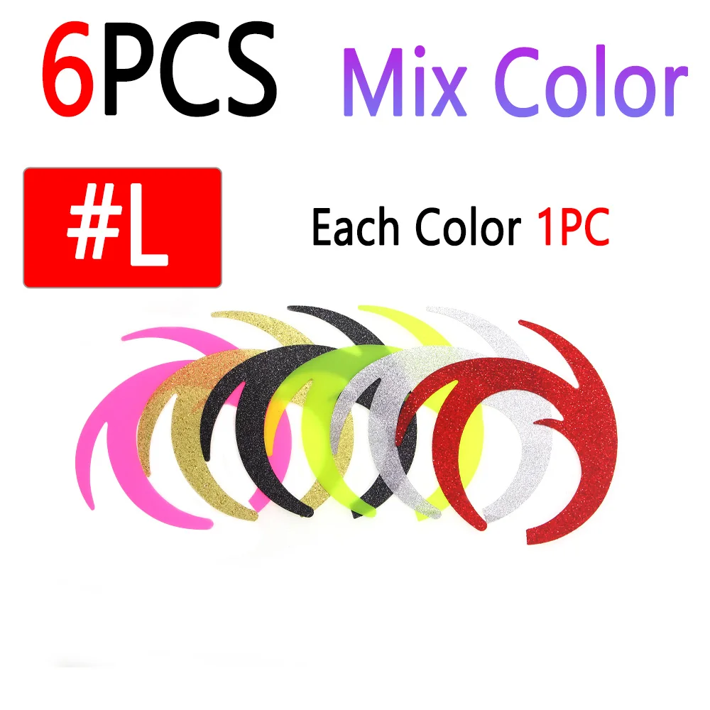 6pcs Mix Color L