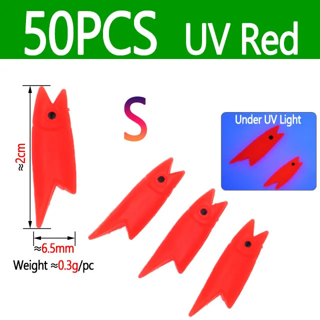 50pcs UV Red S