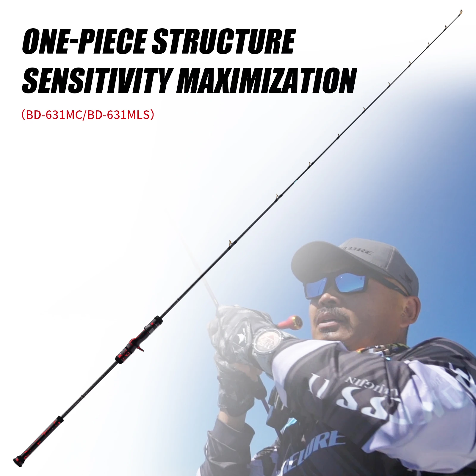 PURELURE BOLDNESS 2 caña de Jigging lenta 1,90 M 6,3 pies punta sólida agua salada Spinning Baitcasting para cañas de pescar de mar caña de pescar de barco - imagen 5