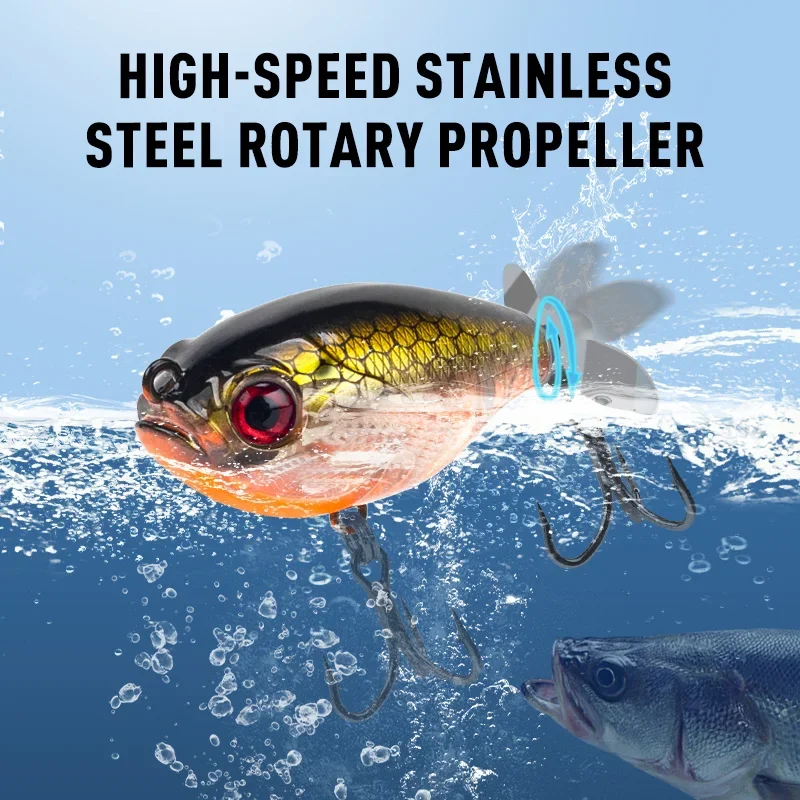 Señuelo de pesca Kingdom 35mm 5,4g Topwater Whopper Plopper señuelo flotante Wobbler cebo duro Artificial con pesca de Lucio Popper - imagen 3