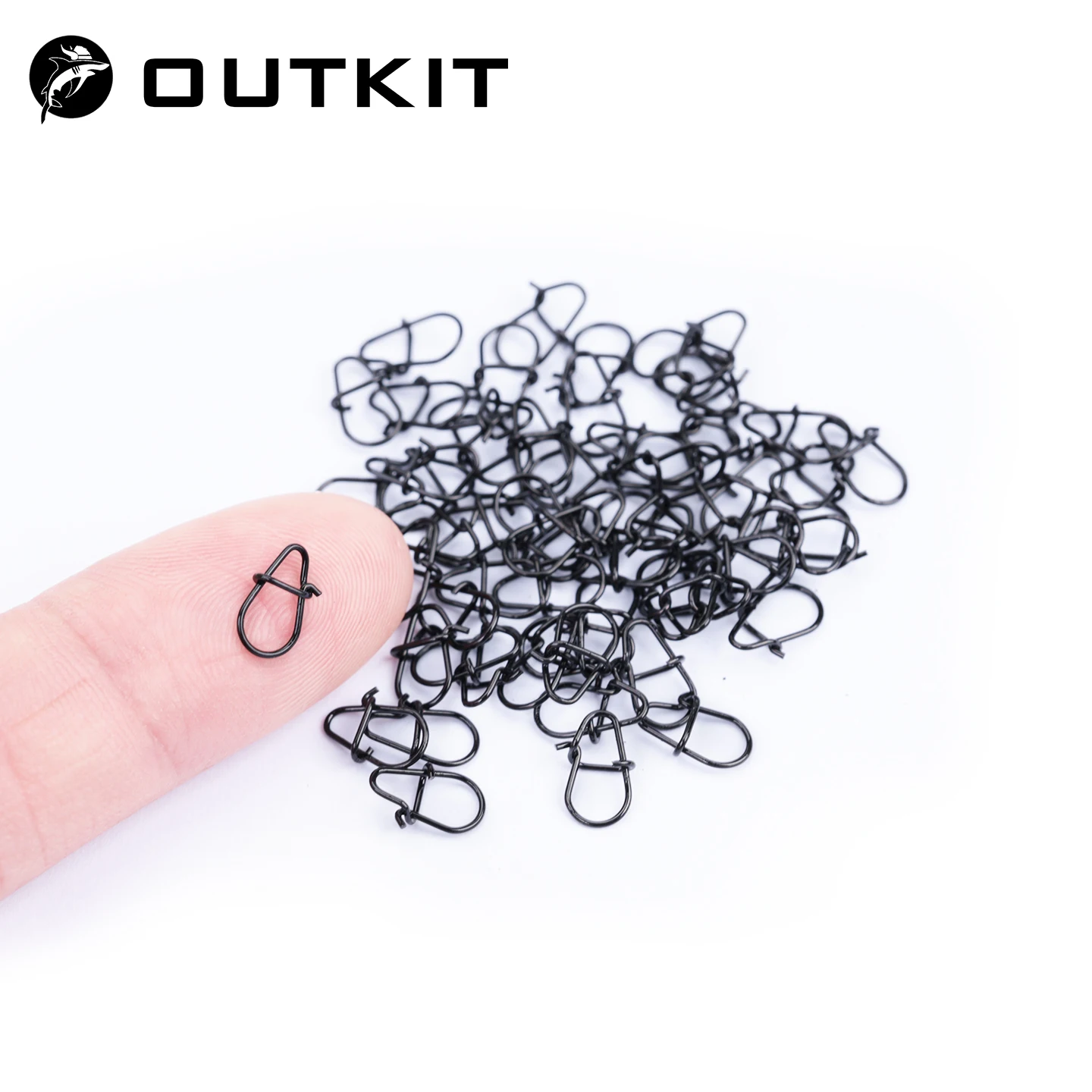 OUTKIT Clips giratorios acero inoxidable negro – Conectores pesca de mar