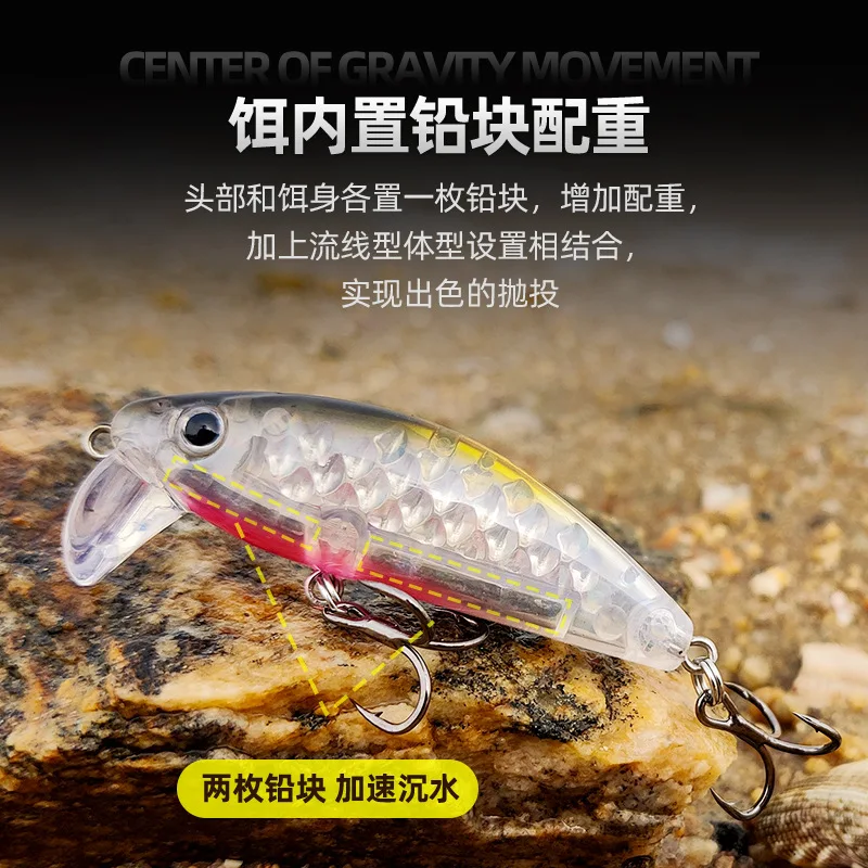 Minnow Wobbler Señuelos de Pesca Jerkbait perca Pesca 6,5g 12,5g Mini cebo duro Artificial hundido para trucha lubina aparejos de Lucio - imagen 3
