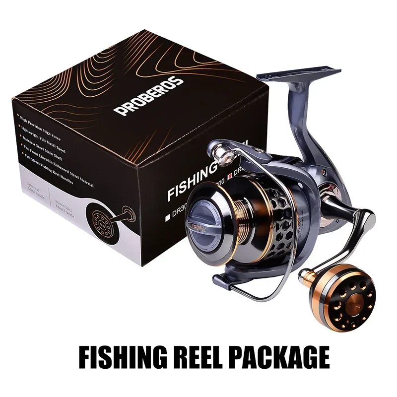 PROBEROS Carrete de pesca giratorio con mango de metal 2000-7000 - imagen 5