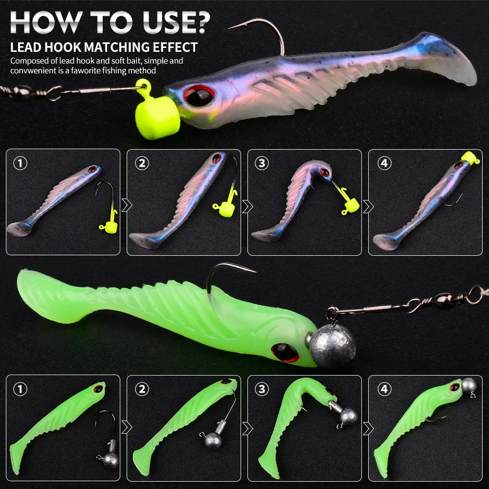 Roadrunner Vinilos de pesca suaves 7cm – Kit principiantes - imagen 5