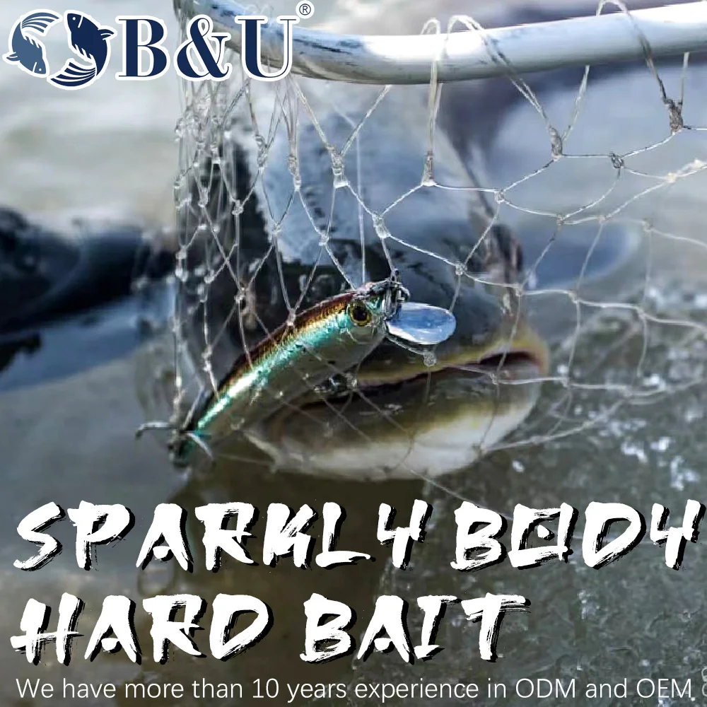 B & U 125mm Minnow señuelo de pesca cebo duro flotante Minnow Wobbler Swimbait pesca en agua salada para lubina - imagen 3