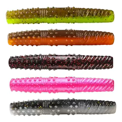 TAIYU 5 uds 6,5 cm 3,9g palo flotante gusano señuelo TPE gusano de fideos con cebo suave de pescado