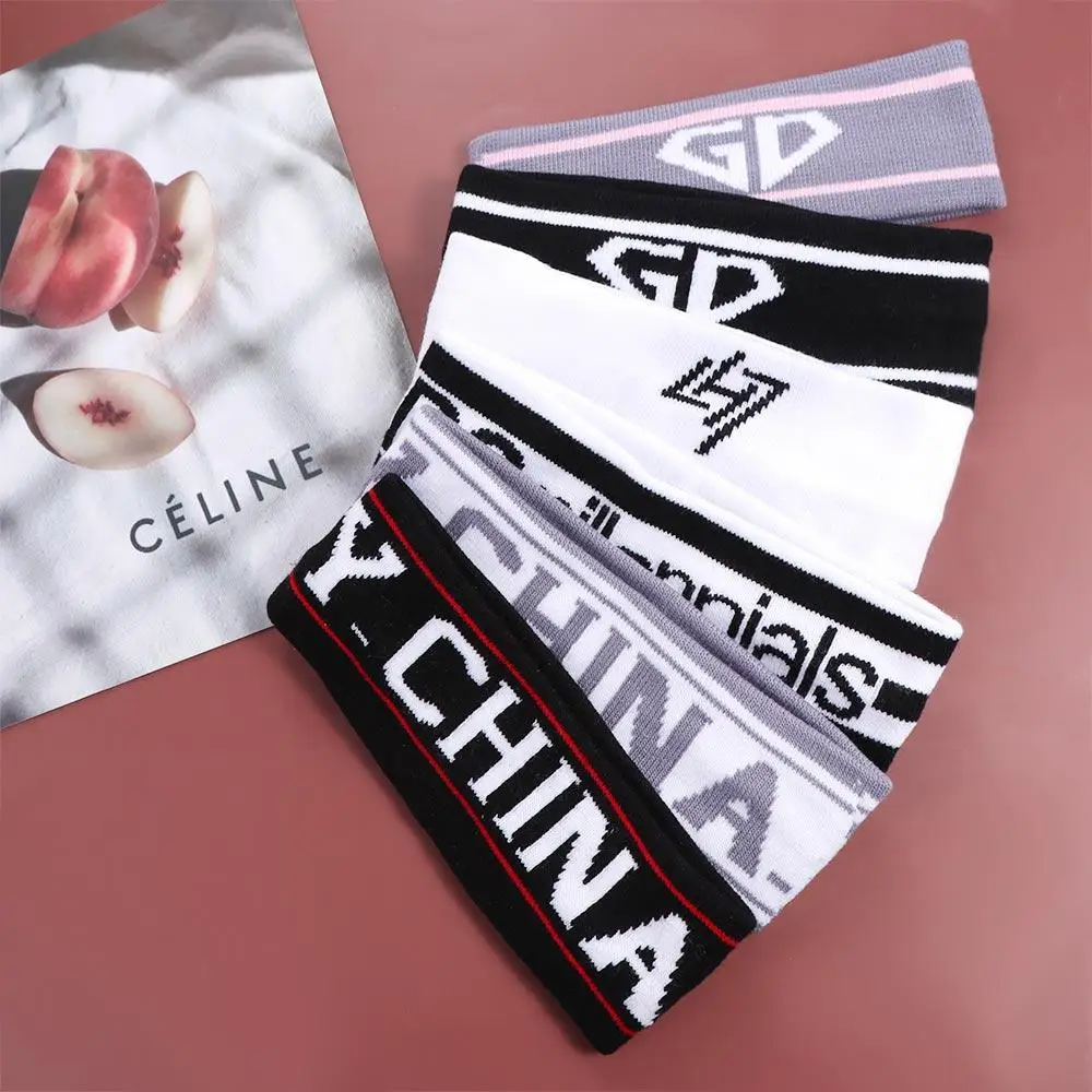 Banda absorbente de baloncesto para gimnasio, correr, Yoga, bandas para el sudor para mujer, diadema deportiva con letras, diadema para el sudor, diadema de tenis - imagen 3