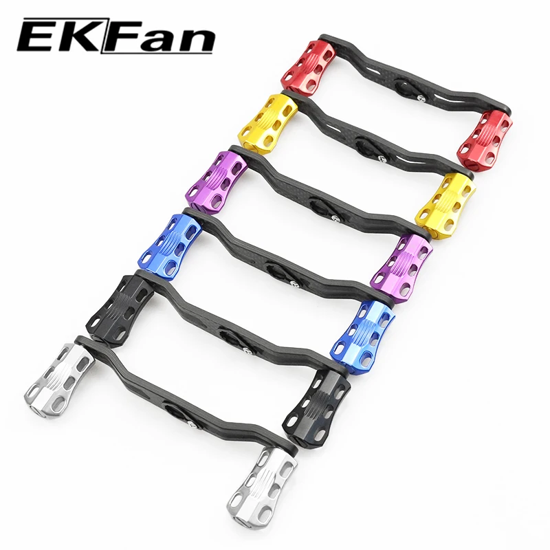 EKFAN-manijas de carbono de 120MM, perillas de aleación, agujeros de 8x5MM para carrete de pesca Dawa Baitcast, piezas DIY - imagen 3