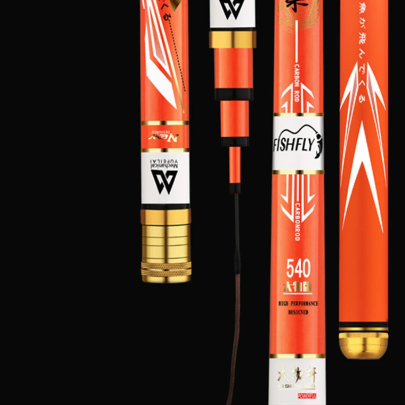 Caña De pescar telescópica superdura, accesorio De Pesca De 3,6 m-10,0 m, 12H, Olta, De fibra De carbono, para peces De esturión, negra - imagen 3