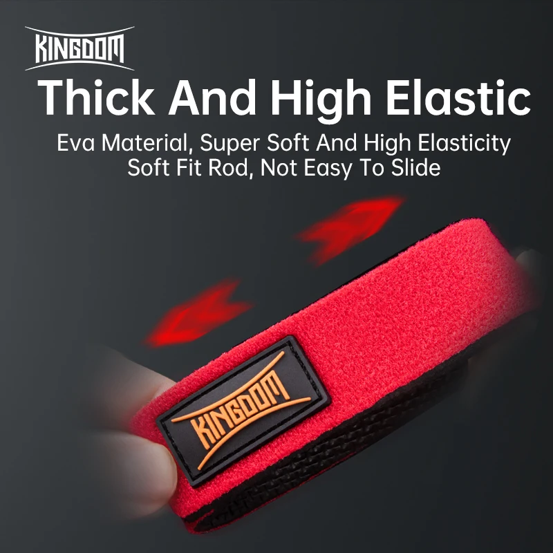 Correa de caña de pescar Kingdom 3*30*0,4 cm reutilizable caña de pescar giratoria correa de soporte accesorios de pesca aparejos 2 unids/lote - imagen 3