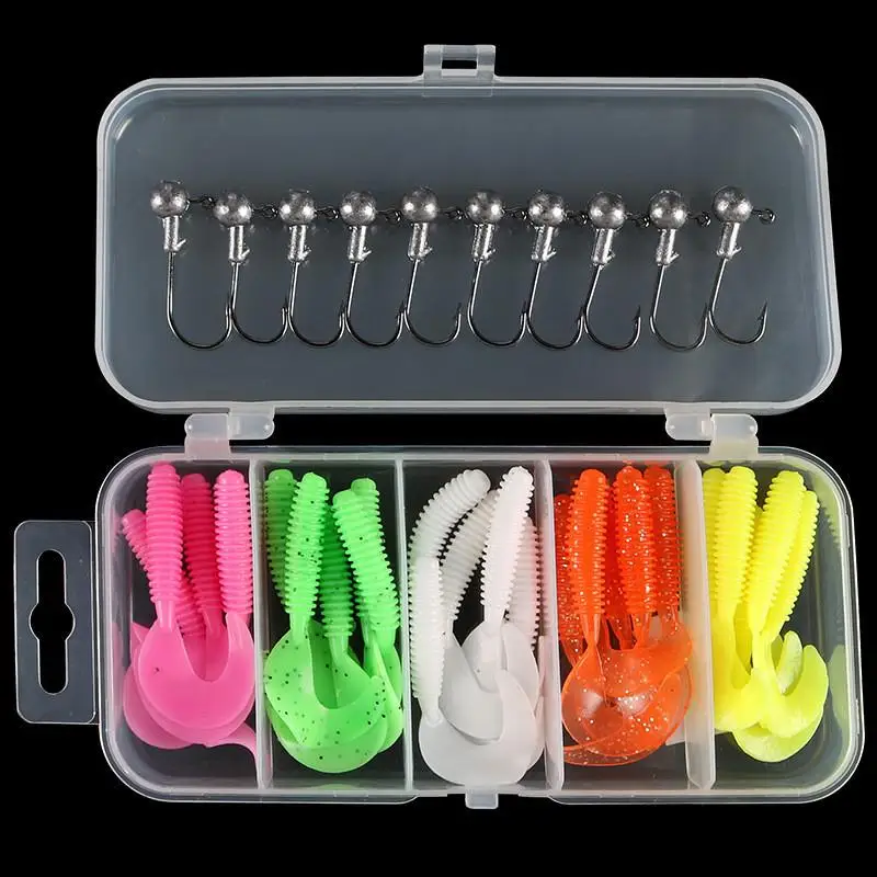 Boxxed-señuelo de pesca suave, señuelo de gusano con cola de natación, gusanos de pesca de plástico, cebos larva para lubina, tipo de pez, Walleye - imagen 2