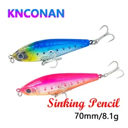 70mm 8,1g lápiz Twitch Señuelos de Pesca agua salada Wobblers de fundición larga Pesca de trucha Pesca Trolling cebo duro Twitchbait costero