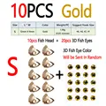 10pcs Gold S