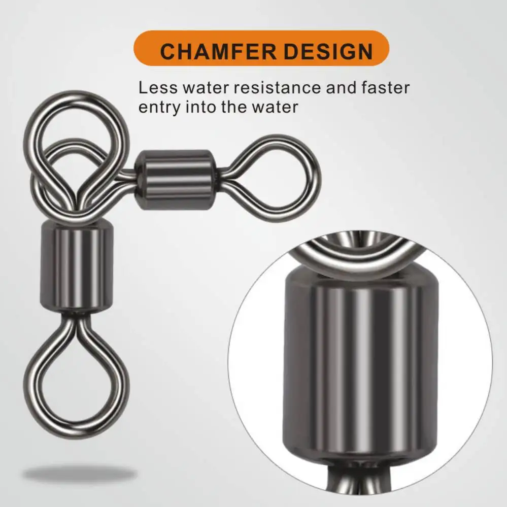 ORJD 10-50 Uds. Anzuelos giratorios de Pesca de 3 vías, junta triangular rodante, conector de Pesca, accesorios de Pesca Emerillon - imagen 2